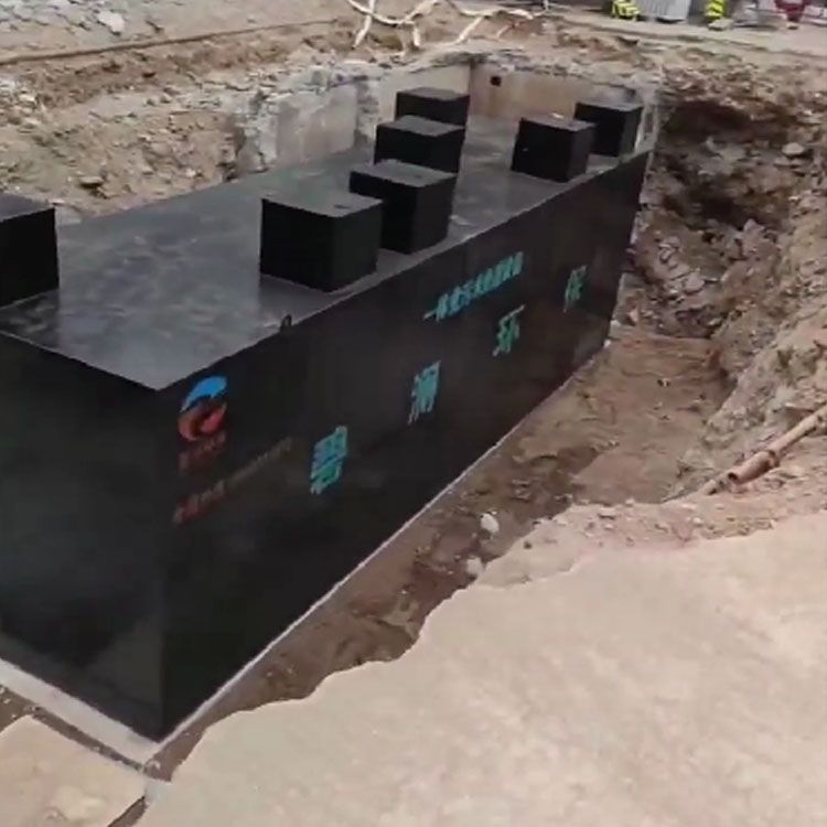北京门头沟社区卫生院污水处理设备7.2-2-2.5米一体化污水处理设备到货吊装就位